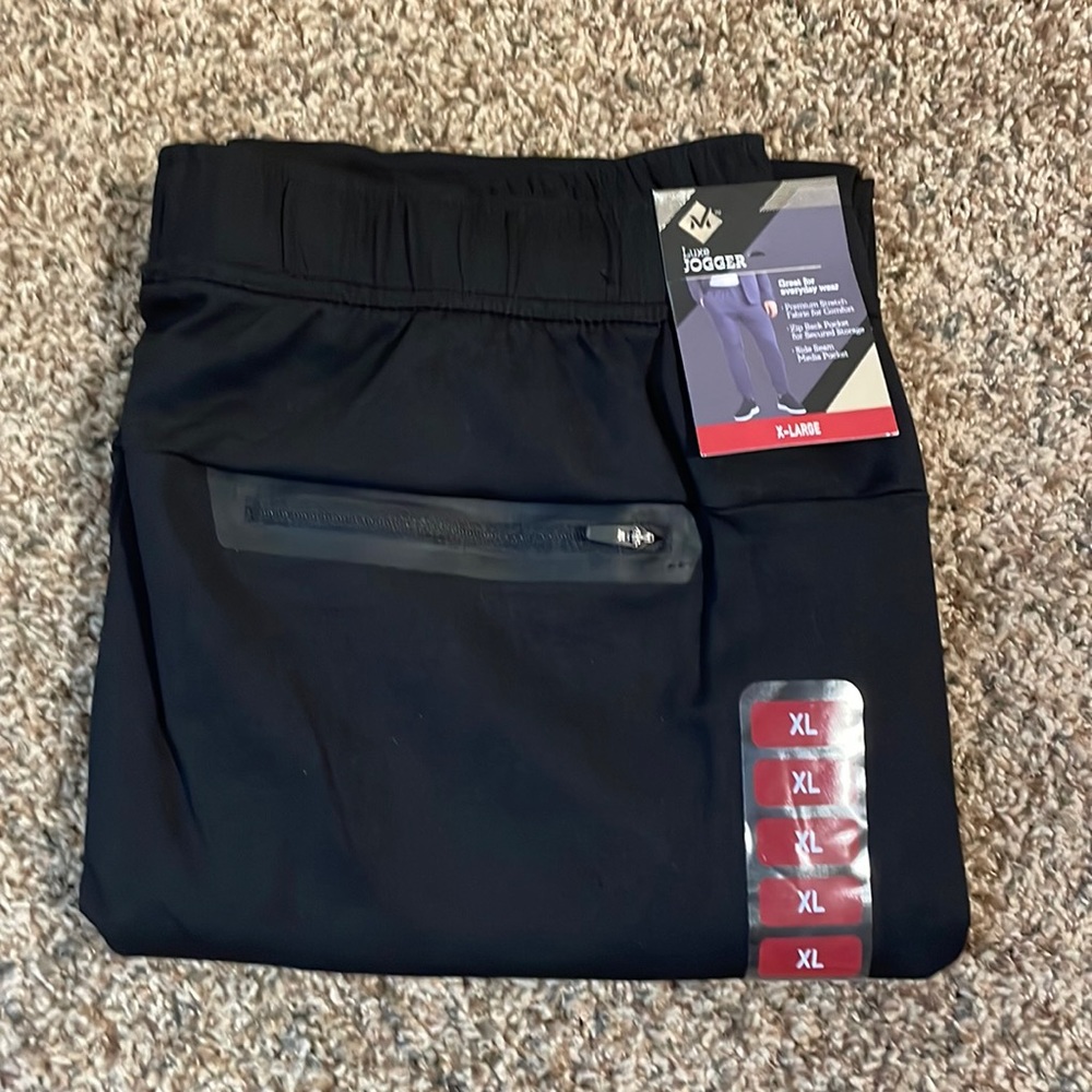 Mens XL Members Mark Black jogger nwt
